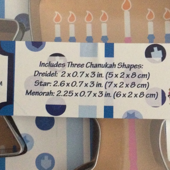 Stainless Steel Hanukkah Chanukah Cookie Cutters - Picture 3 of 3